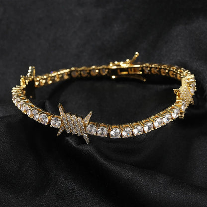 Iced Out Tennis Thorn Bracelet - Different Drips