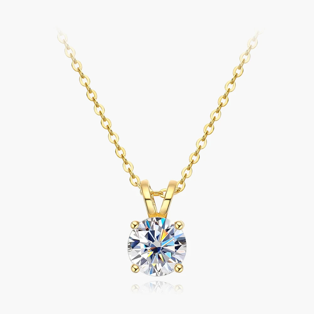 Women's S925 Moissanite Diamond Round Cut Pendant - Different Drips