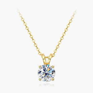 Women's S925 Moissanite Diamond Round Cut Pendant - Different Drips