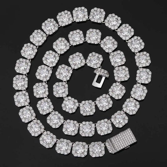 9-12mm Clustered Tennis Chain - Different Drips