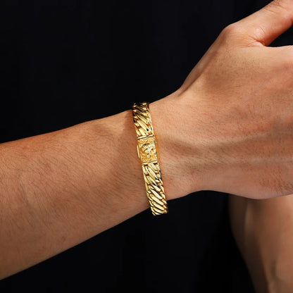925 Sterling Silver Tiger Head Bracelet - Different Drips
