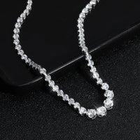 Thumbnail for Women's S925 Moissanite Curved Tennis Necklace - Different Drips