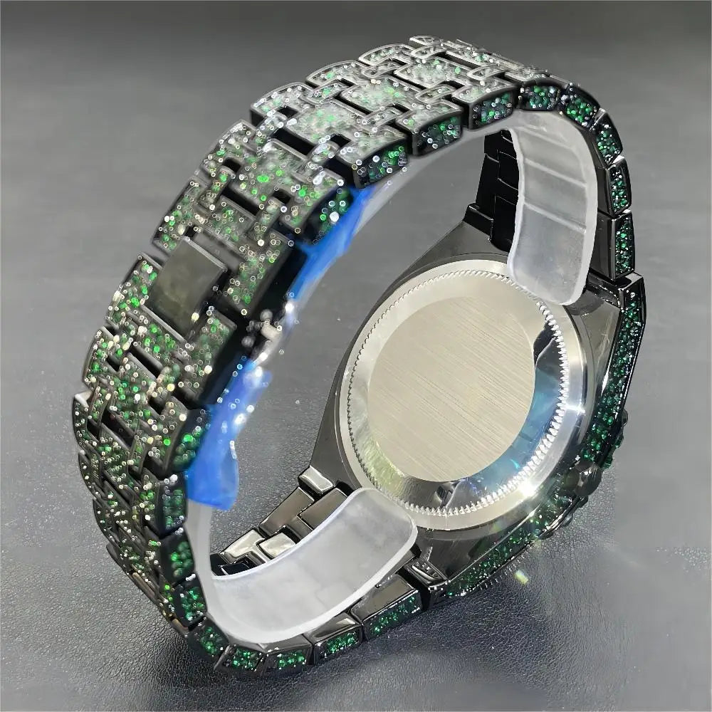 Bust Down Royal Blue Iced Out Watch - Different Drips