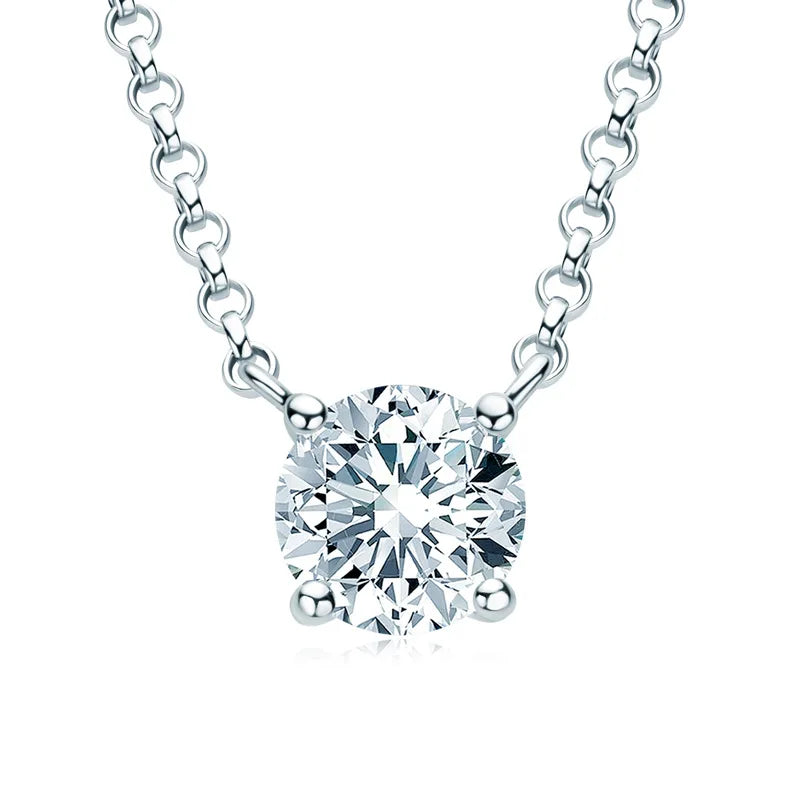 Women's S925 Round Cut Moissanite Diamond Pendant - Different Drips