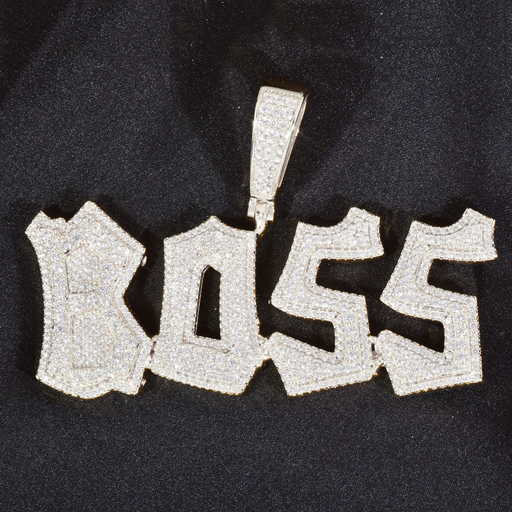 Iced Out Graffiti Custom Letter Name Pendant - Different Drips