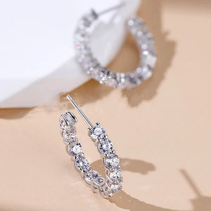 Women's S925 Moissanite Diamond Hoop Earrings - Different Drips