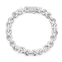 Thumbnail for S925 Moissanite Infinity Cross Link Bracelet - Different Drips