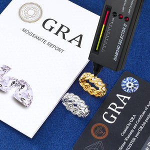 Cuban Link Moissanite Eternity Band Ring - Different Drips