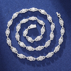 7mm S925 Moissanite Gem Stationed Chain - Different Drips