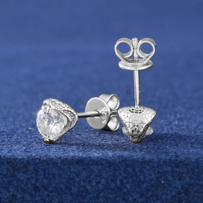 S925 Moissanite Diamond Snake Claw Stud Earrings - Different Drips