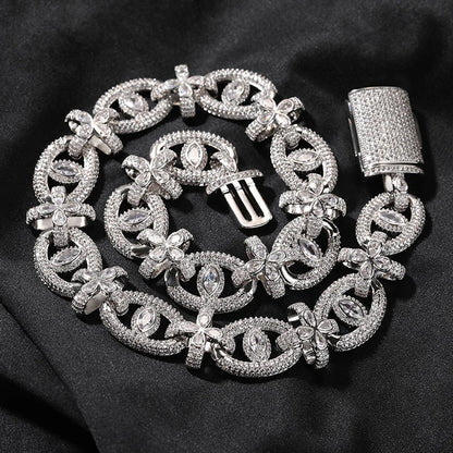 Iced Out Eye Link Chain Bracelet - Different Drips