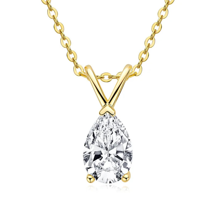 Women's S925 Moissanite Diamond Raindrop Pendant - Different Drips