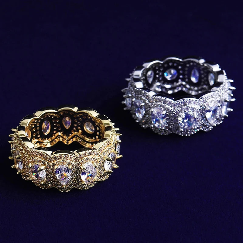 Pear-Cut Crown Eternity Ring - Different Drips