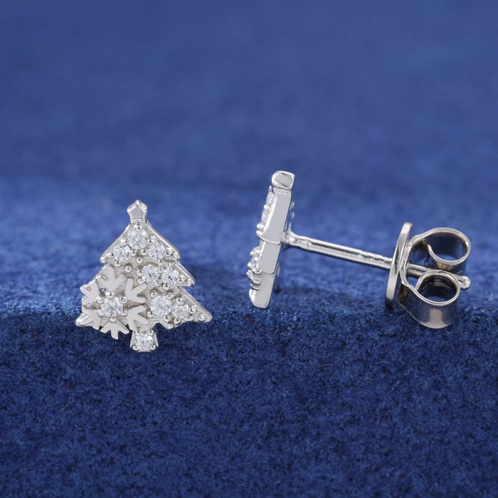 S925 Moissanite Diamond Christmas Tree Stud Earrings - Different Drips