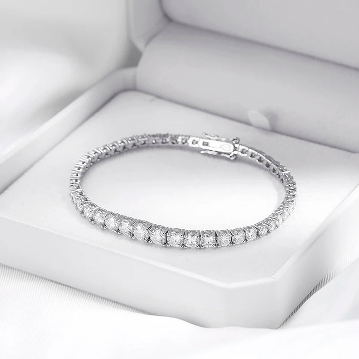 5mm Women's S925 Moissanite Curved Tennis Bracelet - Different Drips