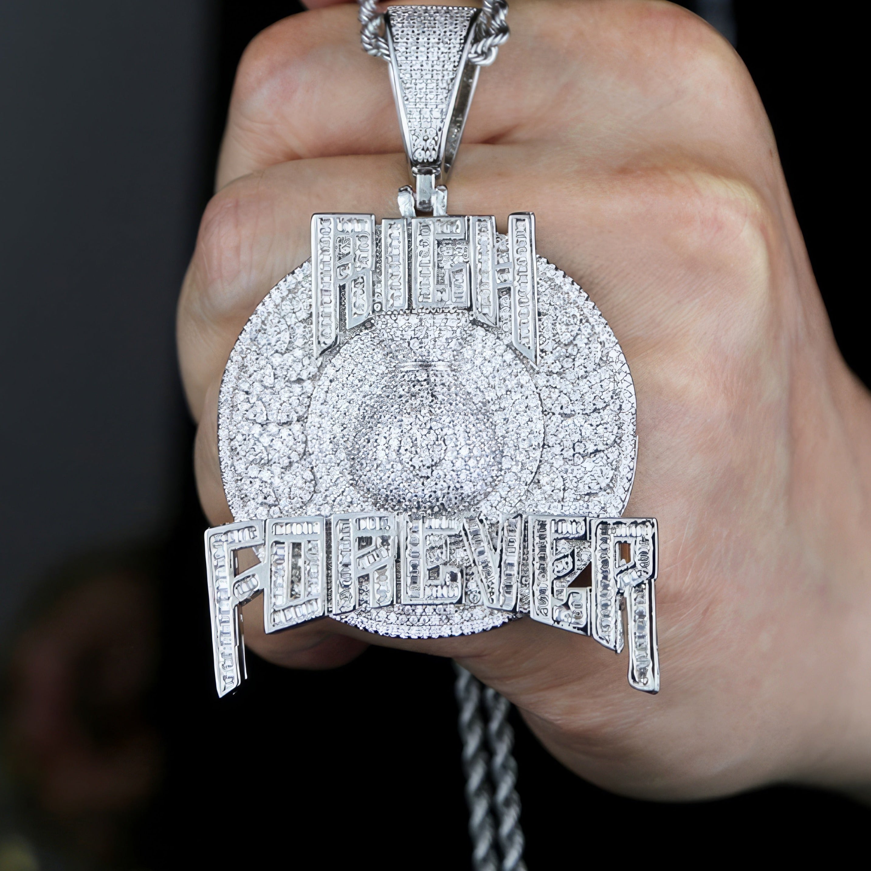 Iced Out Rich Forever Pendant - Different Drips