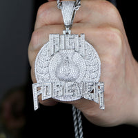 Thumbnail for Iced Out Rich Forever Pendant - Different Drips