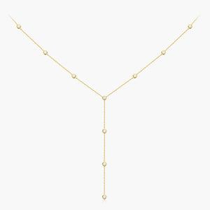 Women's S925 Moissanite Lariat Necklace - Different Drips