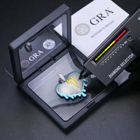 Thumbnail for S925 Moissanite Glow In The Dark Lightning Bolt Heart Pendant - Different Drips