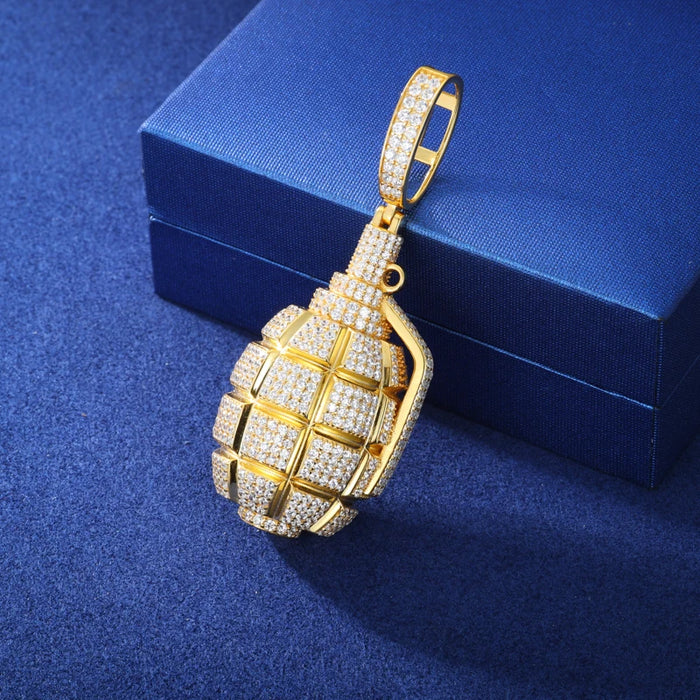 S925 Moissanite Diamond Grenade Pendant - Different Drips