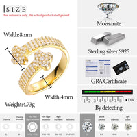 Thumbnail for S925 Moissanite Clover Ring - Different Drips