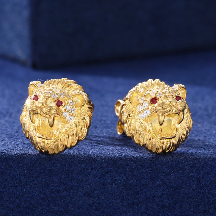 Lion Head Stud Earrings - Different Drips