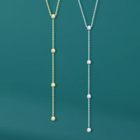 Thumbnail for Women's S925 Moissanite Lariat Necklace - Different Drips