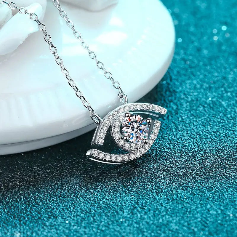 Women's S925 Moissanite Diamond Eye Pendant - Different Drips