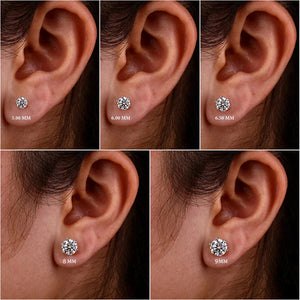 Women's S925 Moissanite Diamond 6-Claw Stud Earrings - Different Drips