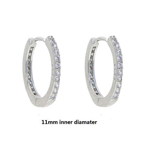 5mm-13mm Women's Eternity Hoop Earrings - Different Drips