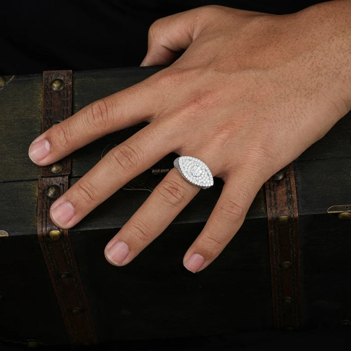 S925 Moissanite Evil Eye Ring - Different Drips