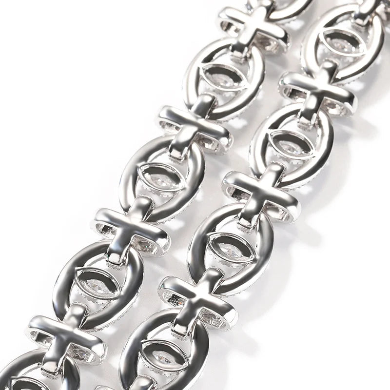 Iced Out Eye Link Chain Bracelet - Different Drips