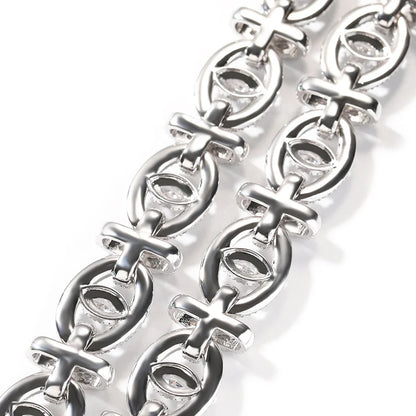 Iced Out Eye Link Chain Bracelet - Different Drips