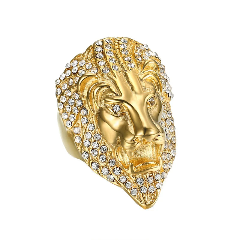 Iced Out Lion Ring - Different Drips