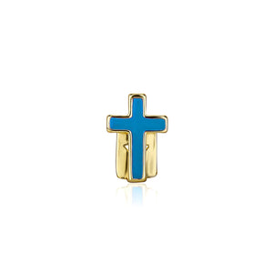 Enamel Cross Single Tooth Grillz - Different Drips