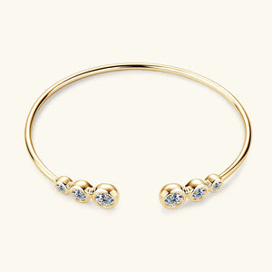 Women's S925 Moissanite Bubble Bangle Bracelet - Different Drips