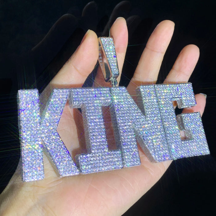 Large Bold Font Custom Letter Pendant - Different Drips