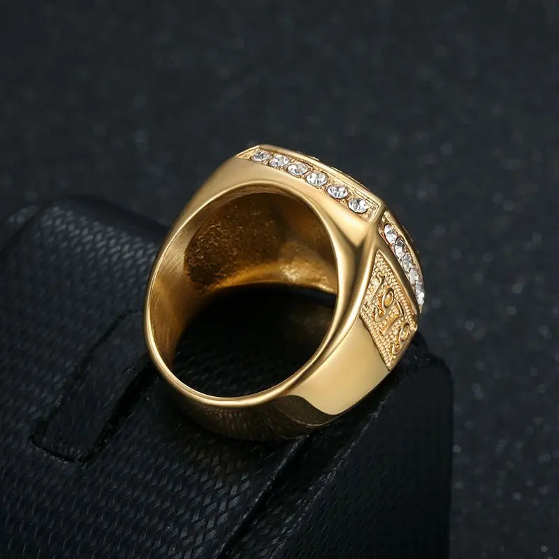 Iced Eagle Emblem Class Ring Style - Different Drips