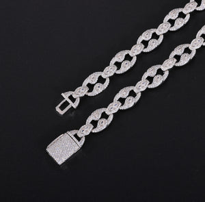 S925 Moissanite Diamond Open Mariner Chain - Different Drips