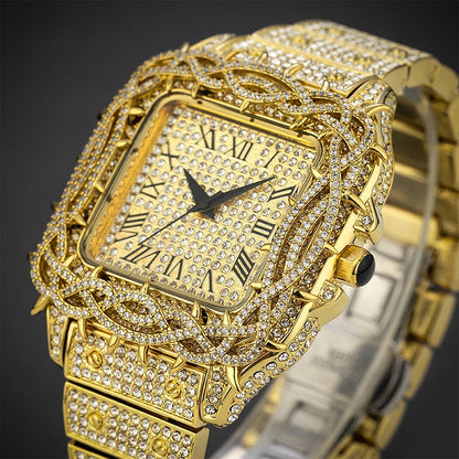 Iced Thorn Bezel Square Watch