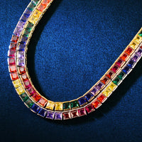 Thumbnail for 4mm Multi Color Square Tennis Chain - Different Drips