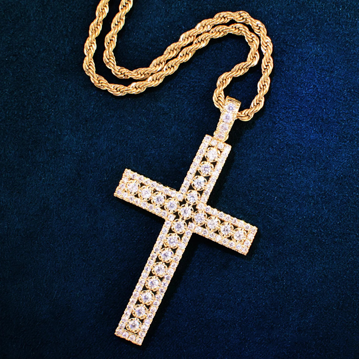 Diamond Lace Cross Pendant - Different Drips