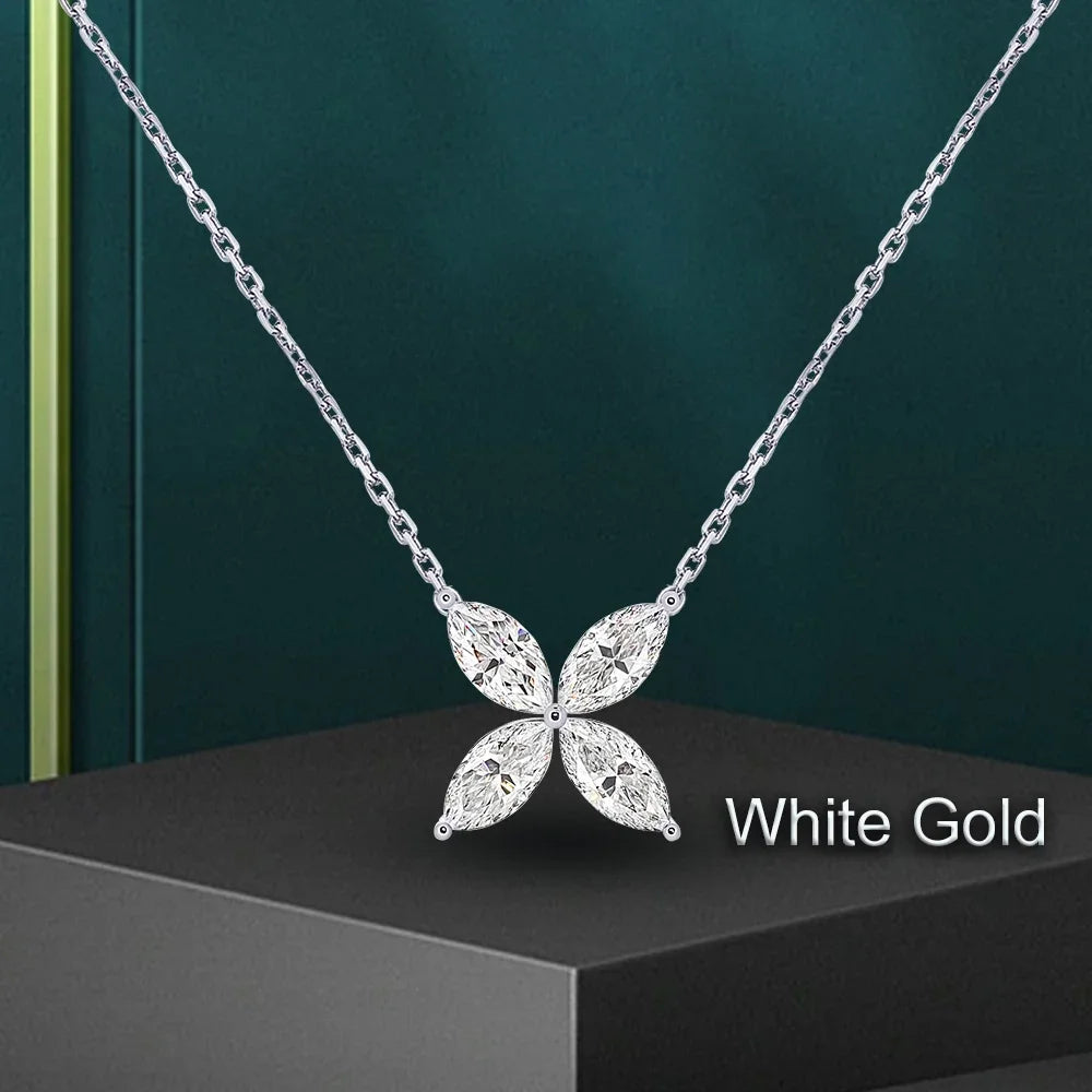 Women's S925 Moissanite Diamond Butterfly Pendant - Different Drips