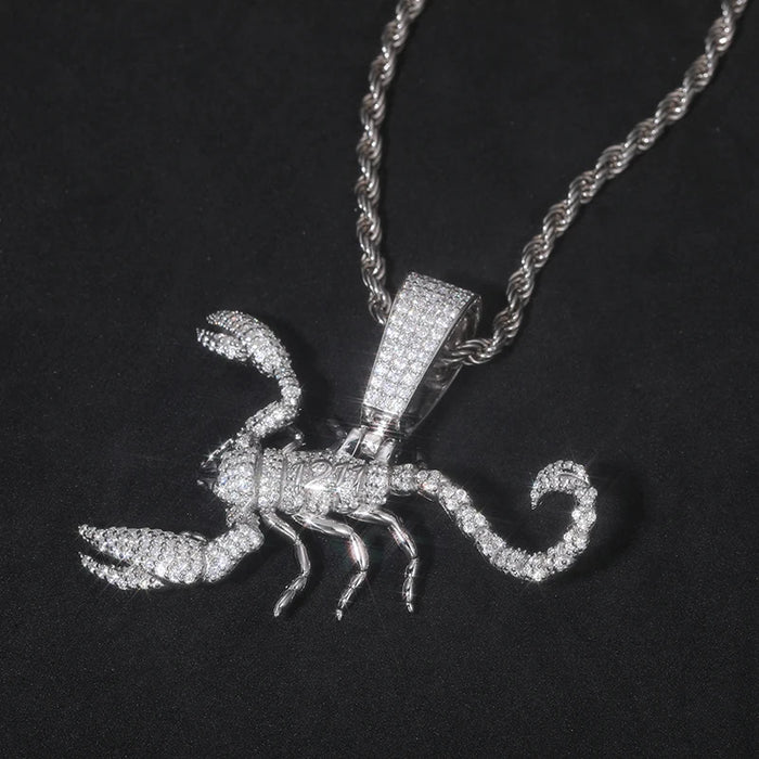 S925 Moissanite Scorpion Pendant - Different Drips