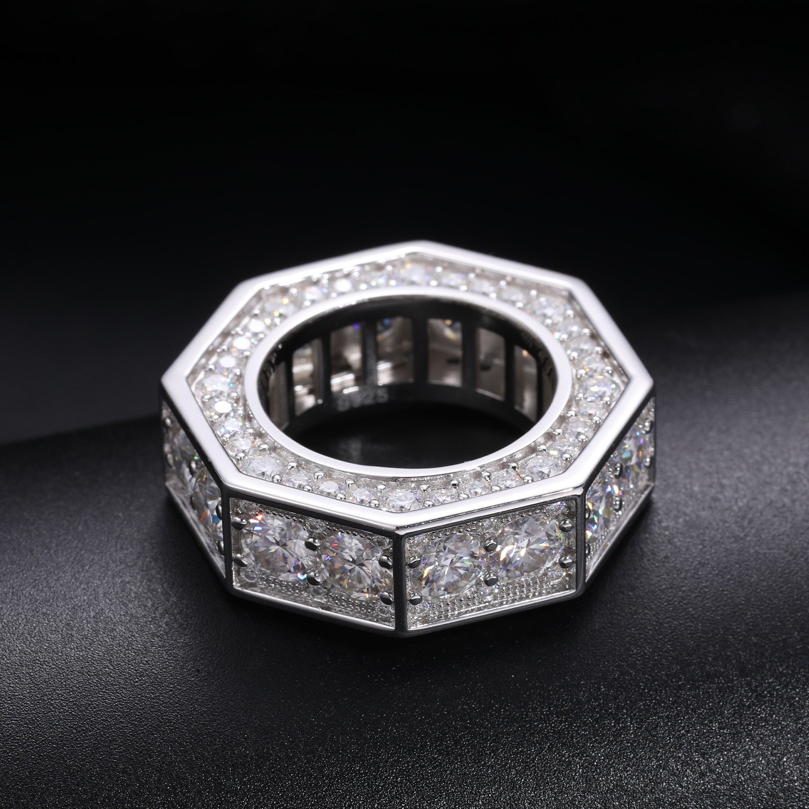 S925 Moissanite Bolt Ring - Different Drips