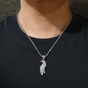 Iced Moissanite Eagle Pendant - Different Drips