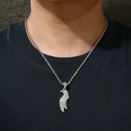 Iced Moissanite Eagle Pendant - Different Drips