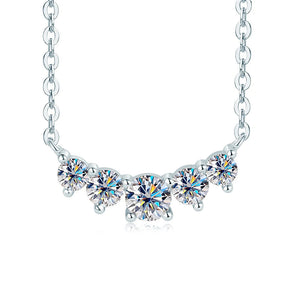 Women's S925 Moissanite Curved Necklace - Different Drips