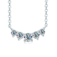 Thumbnail for Women's S925 Moissanite Curved Necklace - Different Drips
