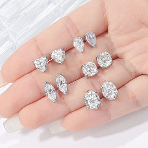 Women's S925 Marquise Cut Moissanite Diamond Earrings - Different Drips